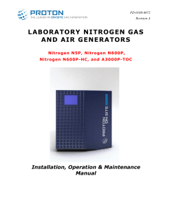 LABORATORY NITROGEN GAS AND AIR GENERATORS