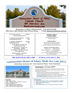 Bulletin - Immaculate Heart of Mary