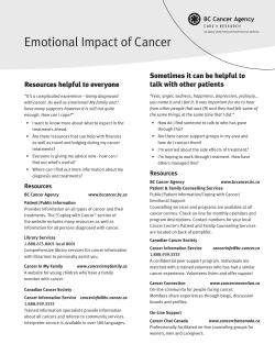 Emotional Impact of Cancer
