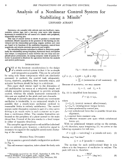 Analysis of a Nonlinear Control System for Stabilizing a Missile