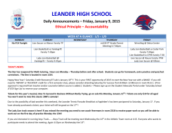 Daily Announcements - Leander High School