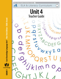 Skills Unit 4 Teacher Guide