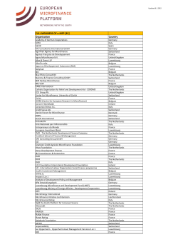 FULL MEMBERS OF e-MFP [81] Organisation Country
