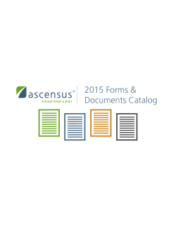 2015 Forms & Documents Catalog