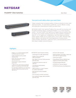 ProSAFE® Click Switches