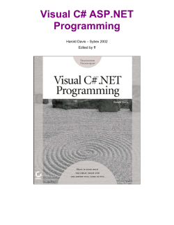 Visual C# ASP.NET Programming