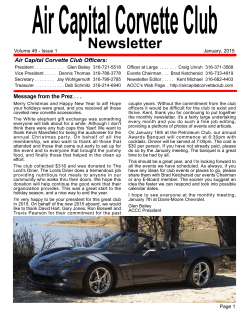 Newsletter - Air Capital Corvette Club
