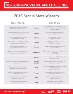 2015 Best in State Winners - Verizon Innovative App Challenge