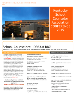 conference flyer - Kentucky School Counselor Association
