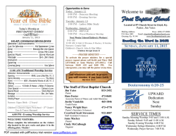 Sunday Bulletin - Lloydbaptistchurch.com