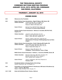 the triological society combined sections meeting program january