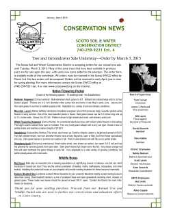 CONSERVATION NEWS - Scioto Soil and Water Conservation District
