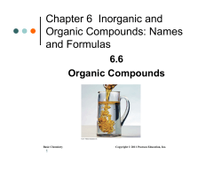 Chapter 6 Inorganic and Organic Compounds: Names and Formulas