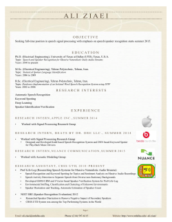 Resume - The University of Texas at Dallas