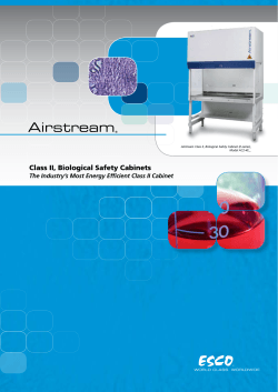 Class II, Biological Safety Cabinets
