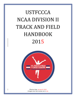 USTFCCCA NCAA DIVISION II TRACK AND FIELD HANDBOOK 2015