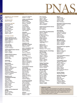Masthead  - Proceedings of the National Academy of Sciences