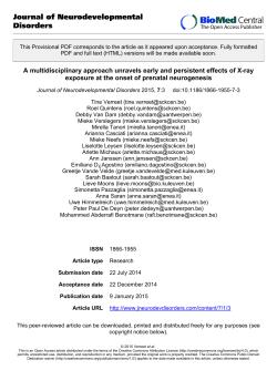 Provisional PDF - Journal of Neurodevelopmental Disorders