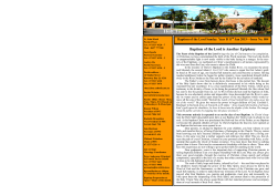Parish Newsletter - Holy Family Catholic Parish, Runaway Bay