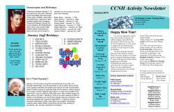 CCNH Activity Newsletter