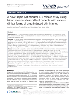 A novel rapid (20-minute) IL-6 release assay using blood