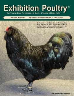 the FREE January 2015 Issue - Exhibition Poultry Magazine