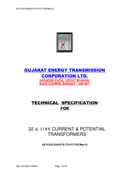 22 & 33 kV CURRENT & POTENTIAL TRANSFORMERS