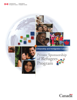 Private Sponsorship of Refugees (PSR) program
