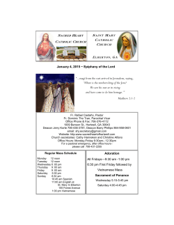 Weekly Bulletin - Sacred Heart of Hartwell Homepage