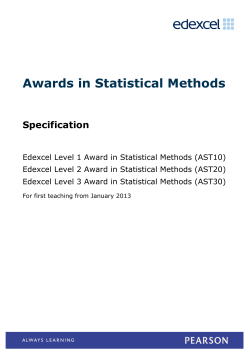 Awards in Statistical Methods