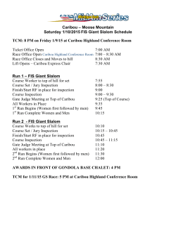 2015 Michigan Tech Lutsen FIS GS Mid AM Schedule