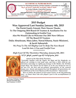 Weekly Bulletin - St. George Orthodox Church