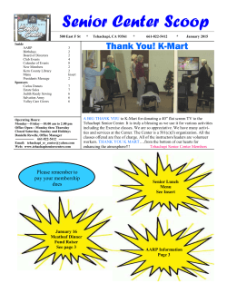 to Open the Newsletter - Tehachapi Senior Center
