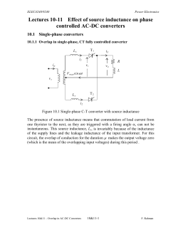 Lectures 10-11 Effect of source inductance on phase controlled AC
