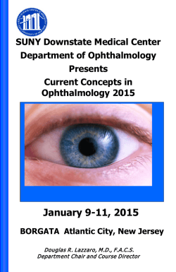January 9-11, 2015 - Current Concepts in Ophthalmology