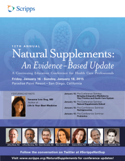 Natural Supplements Brochure 2015