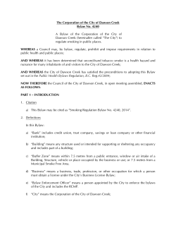 The Corporation of the City of Dawson Creek Bylaw No. 4240 A