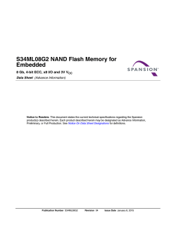 S34ML08G2 NAND Flash Memory for Embedded