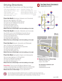 Driving Directions - The Ohio State University Wexner Medical Center