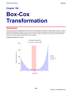 Box-Cox Transformation