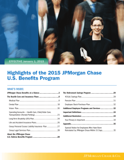 Highlights of the 2015 JPMorgan Chase U.S.