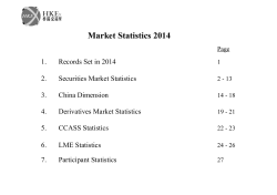 Market Statistics 2014 - Hong Kong Exchanges and Clearing Limited