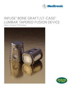 infuse® bone graft/lt-cage® lumbar tapered fusion device