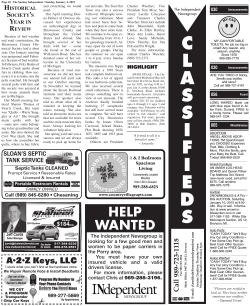 Classified Section - Independent Newspaper Group