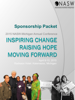 Sponsorship Packet - National Association of Social Workers Michigan