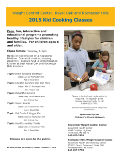 2015 Kid Cooking Classes
