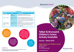 Talbot and Brunswick Childrens Centre timetable