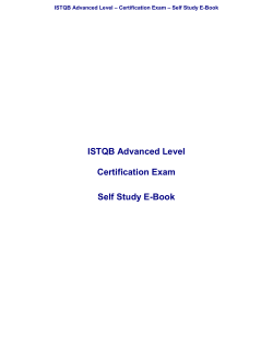 ISTQB Advanced Level Certification Exam Self Study E-Book