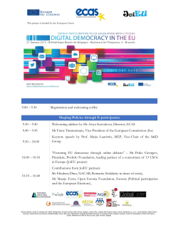Digital Democracy Conference agenda