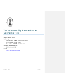 TNC-Pi Assembly Instructions & Operating Tips - TNC